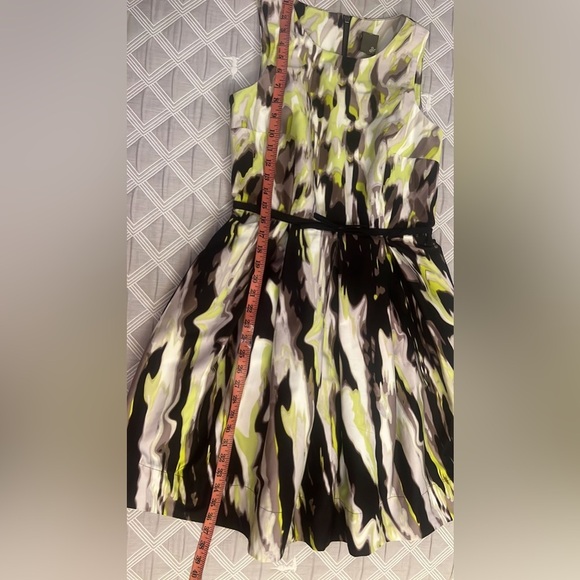 Taylor Green and Black Abstract Mini Dress - Picture 8 of 11